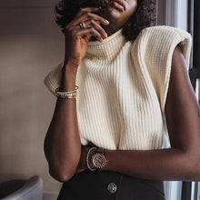 Load image into Gallery viewer, Solid Color Sleeveless Turtleneck Sweater