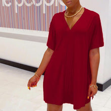 Load image into Gallery viewer, V-neck Batwing Sleeve Top & Short Set