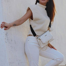 Load image into Gallery viewer, Solid Color Sleeveless Turtleneck Sweater