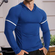 Load image into Gallery viewer, Long Sleeve Workout Hoodie Shirts for Men