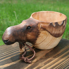 Load image into Gallery viewer, Hand Carved Wooden Mug