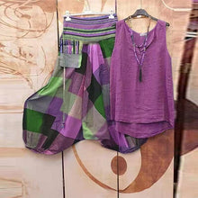 Load image into Gallery viewer, Women's Colorblock Casual Loose Sleeveless Two-piece Set