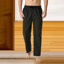 Load image into Gallery viewer, Men’s Cotton Linen Drawstring Pants