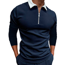 Load image into Gallery viewer, Slim Fit Zip Lapel T-Shirt