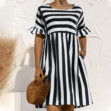Load image into Gallery viewer, Ruffled Striped Dress