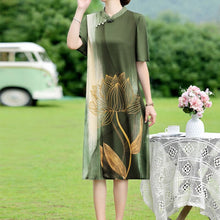 Load image into Gallery viewer, Retro Printing Temperament Chiffon Skirt