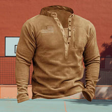 Load image into Gallery viewer, Men's Outdoor Fleece Henley Collar Sports Sweatshirt