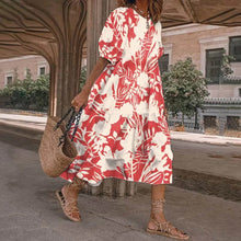 Load image into Gallery viewer, Casual Print Patchwork Dresses