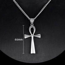 Load image into Gallery viewer, Stainless steel ancient Egyptian Cross men's Necklace