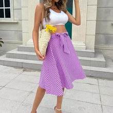 Load image into Gallery viewer, Gingham Print Skirt