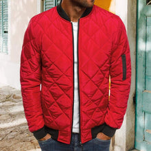 Load image into Gallery viewer, Men's Bomber Quilted Diamond Padded Jacket