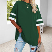 Load image into Gallery viewer, Loose Crew Neck Contrast T-Shirt