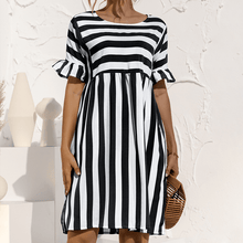 Load image into Gallery viewer, Ruffled Striped Dress