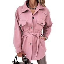Load image into Gallery viewer, Women Fashion Slit Neck Casual Woolen Coats