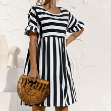 Load image into Gallery viewer, Ruffled Striped Dress