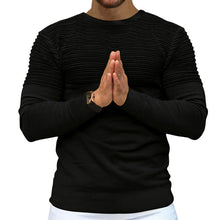 Load image into Gallery viewer, Pleated Solid Colour Stretch-slim Sports Sweater