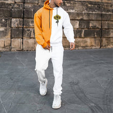 Load image into Gallery viewer, Hooded Panelled Printed Sweatshirt