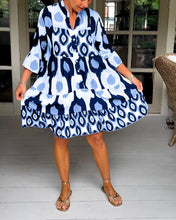 Load image into Gallery viewer, Printed 3/4 Sleeve Dress