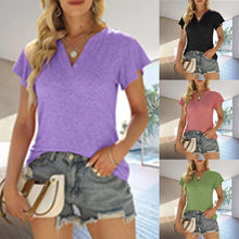 Load image into Gallery viewer, V-neck Short-Sleeved Tuxedo Casual T-shirt