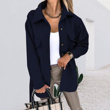 Load image into Gallery viewer, Women Fashion Slit Neck Casual Woolen Coats