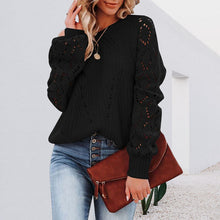 Load image into Gallery viewer, Women's Solid Color Loose Crew Neck Sweater