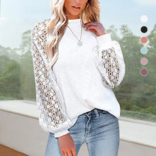 Load image into Gallery viewer, Waffle Lace Crewneck T-Shirt