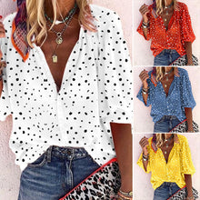 Load image into Gallery viewer, Polka Dot Chiffon Shirt