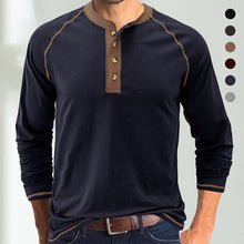 Load image into Gallery viewer, Soft Cotton Fabric Henley Collar T-Shirt