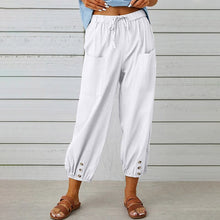 Load image into Gallery viewer, High Waist Button Cropped Pants