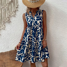 Load image into Gallery viewer, Notched Neck Tiered Dress