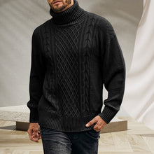 Load image into Gallery viewer, Men's Solid Long-sleeved Knit Turtleneck Sweater