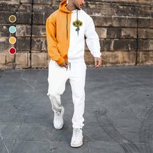 Load image into Gallery viewer, Hooded Panelled Printed Sweatshirt