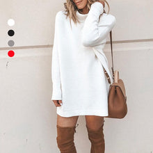 Load image into Gallery viewer, Mid Collar Sweater Dress