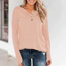 Load image into Gallery viewer, Round Neck Pullover Button T-Shirt