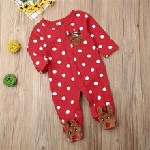 Load image into Gallery viewer, Reindeer Pattern Baby Outing Romper