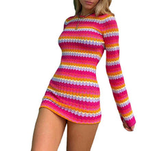 Load image into Gallery viewer, Striped Backless Knitted Skirt