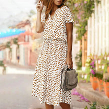 Load image into Gallery viewer, Polka Dot Short Sleeve Shirt Collar