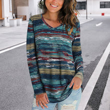 Load image into Gallery viewer, Contrast Striped Long Sleeve T-Shirt