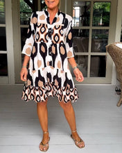 Load image into Gallery viewer, Printed 3/4 Sleeve Dress