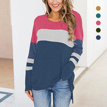 Load image into Gallery viewer, Long-sleeve Paneled Crewneck T-shirt