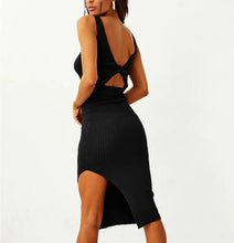 Load image into Gallery viewer, Sleeveless Sexy Wrap Hip Dress