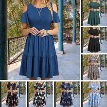 Load image into Gallery viewer, Short Sleeve Off Shoulder Dress