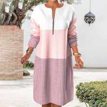 Load image into Gallery viewer, Zip Colorblock Dress