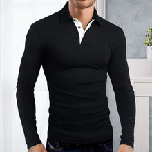 Load image into Gallery viewer, Long Sleeve Lapel Polo T-shirt