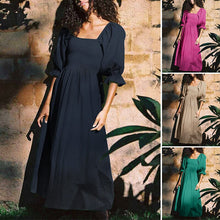 Load image into Gallery viewer, Lantern Sleeve Bandeau Dress