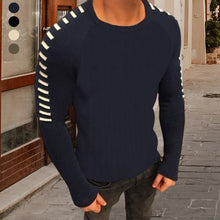 Load image into Gallery viewer, Long-sleeved Crewneck Knitted Sweater