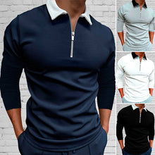 Load image into Gallery viewer, Slim Fit Zip Lapel T-Shirt