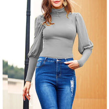 Load image into Gallery viewer, Women's Long Sleeve Slim Fit Turtleneck Basic T-Shirts