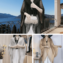 Load image into Gallery viewer, Fringe Shawl with Sunscreen