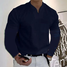 Load image into Gallery viewer, Athletic Long Sleeve V-Neck T-Shirt